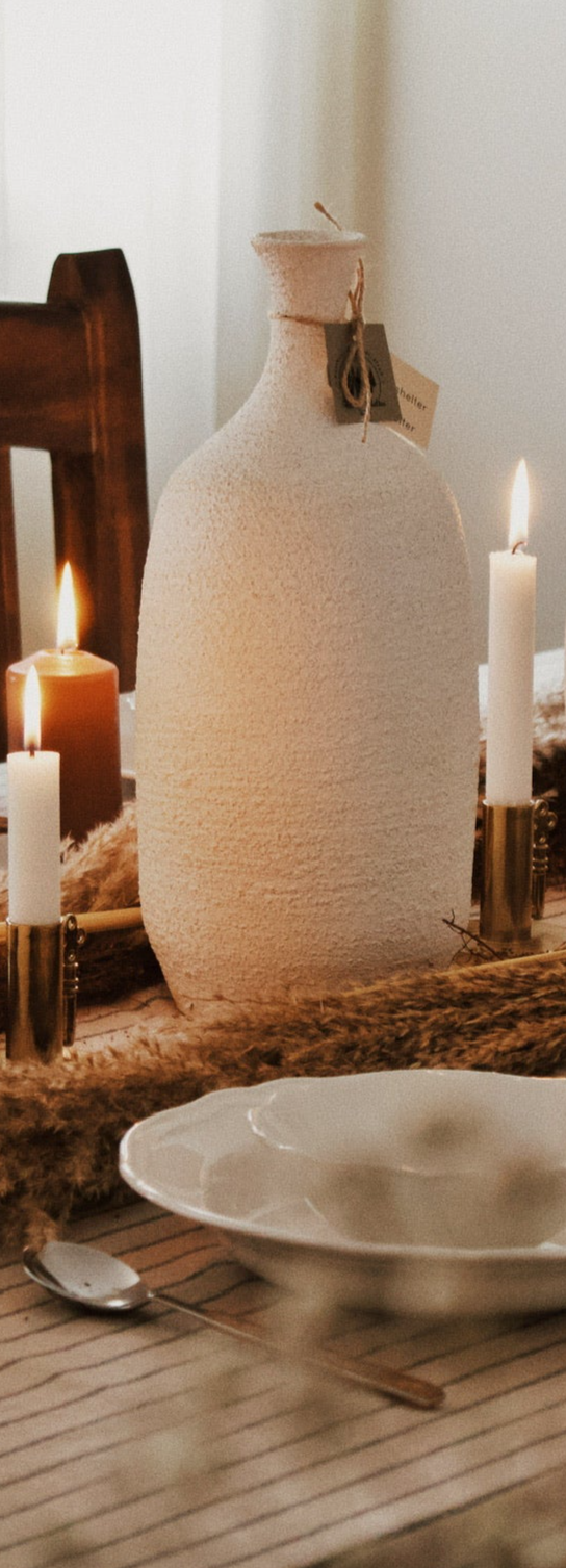 Stony White Vase