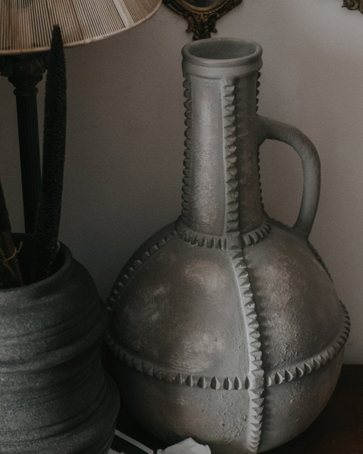 Grey Textured Vase